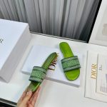 Dior-Women-CD-Dway-Slide-Green-Cotton-Embroidered-Metallic-Thread-Strass-1.jpg