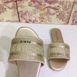 Dior-Women-CD-Shoes-Dway-Slide-Gold-Tone-Cotton-Embroidered-Metallic-Thread-Strass-3.jpg