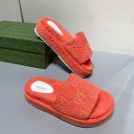 Gucci-Unisex-GG-Platform-Sandals-Orange-GG-Cotton-Sponge-Rubber-Sole-3-Cm-heel-12.jpg