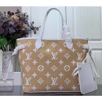 Louis-Vuitton-LV-Unisex-Neverfull-MM-Beige-Lotus-Cotton-Cowhide-Leather-10.jpg