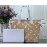 Louis-Vuitton-LV-Unisex-Neverfull-MM-Beige-Lotus-Cotton-Cowhide-Leather-10.jpg